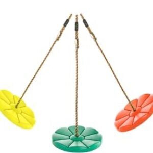 Colorful Flower Swingan Cool Disc Swing with Adjustable Rope Fully Assembled Red